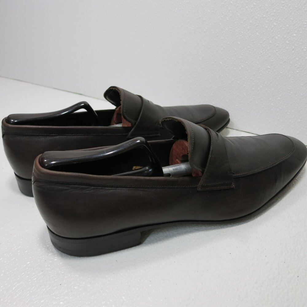 Emporio Armani Leather Dress Strap Loafers Footwear Men's Shoes Italy Sz 8